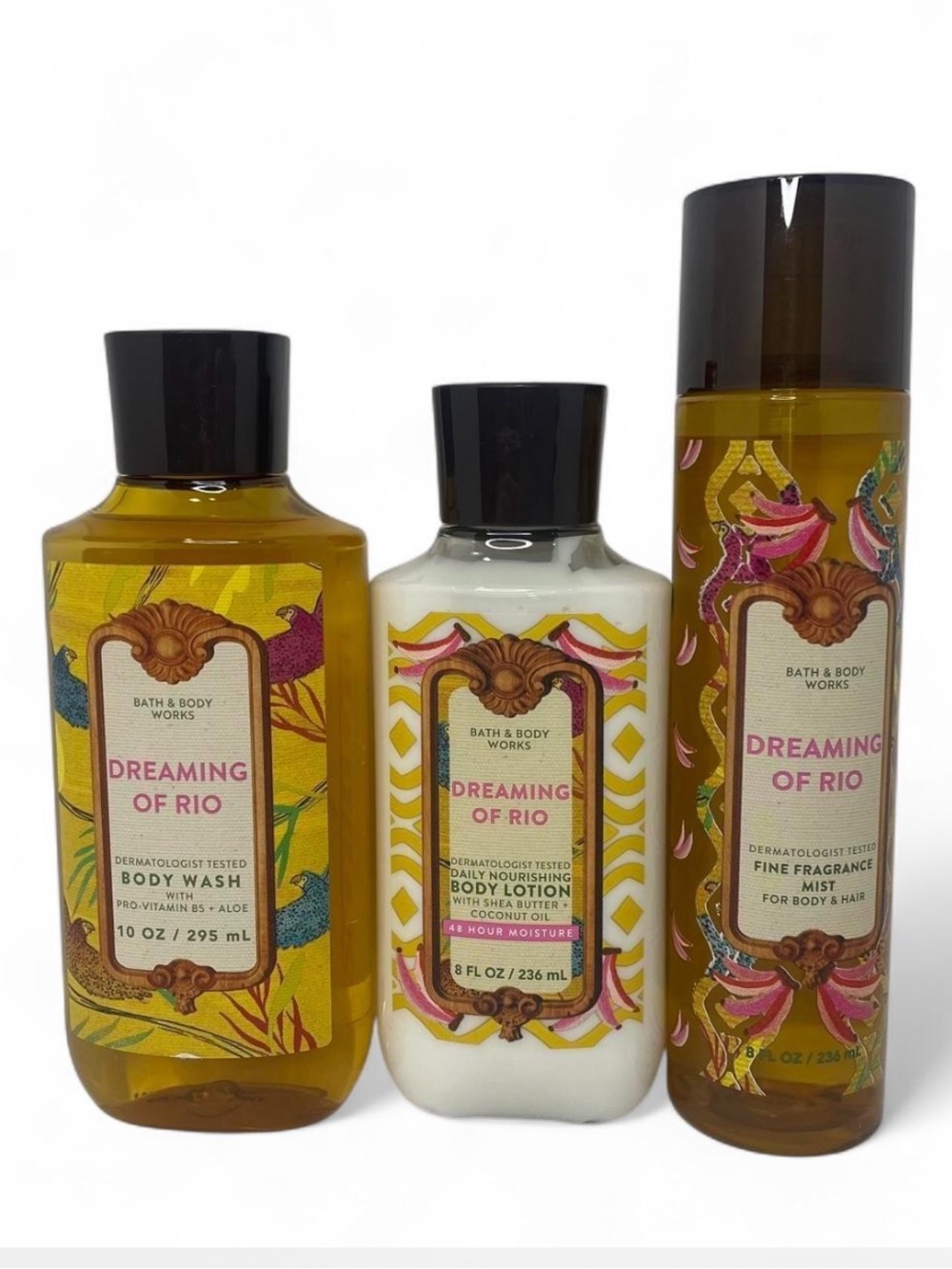 Bath & Body Works Dreaming Of Rio 3 Piece Gift Set Body Wash Lotion & Mist